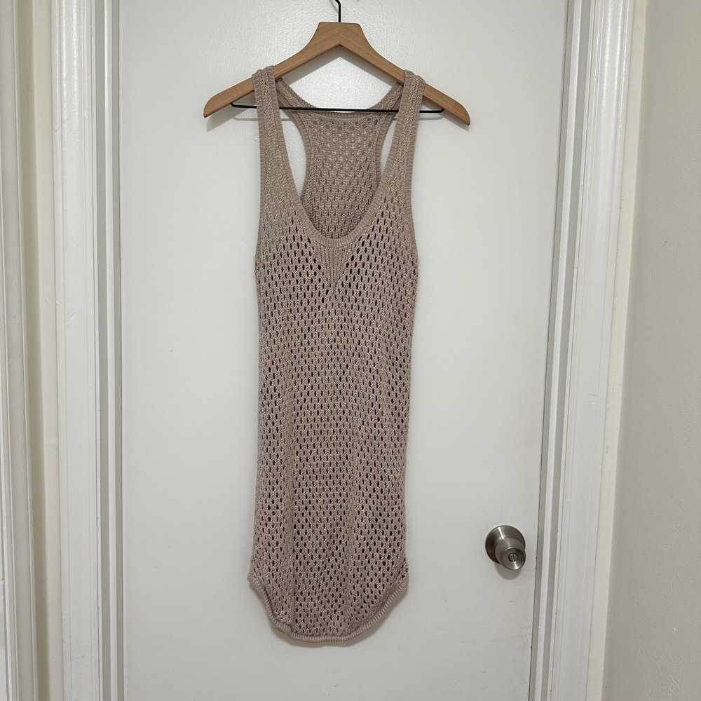 Women’s Knit Swim Coverup Tank in Taupe